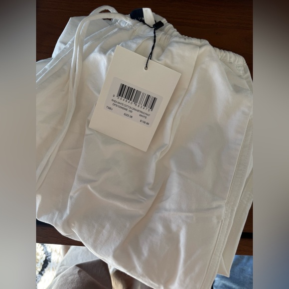 DISSH Rhea White Cotton Drawstring Pant - Picture 5 of 6